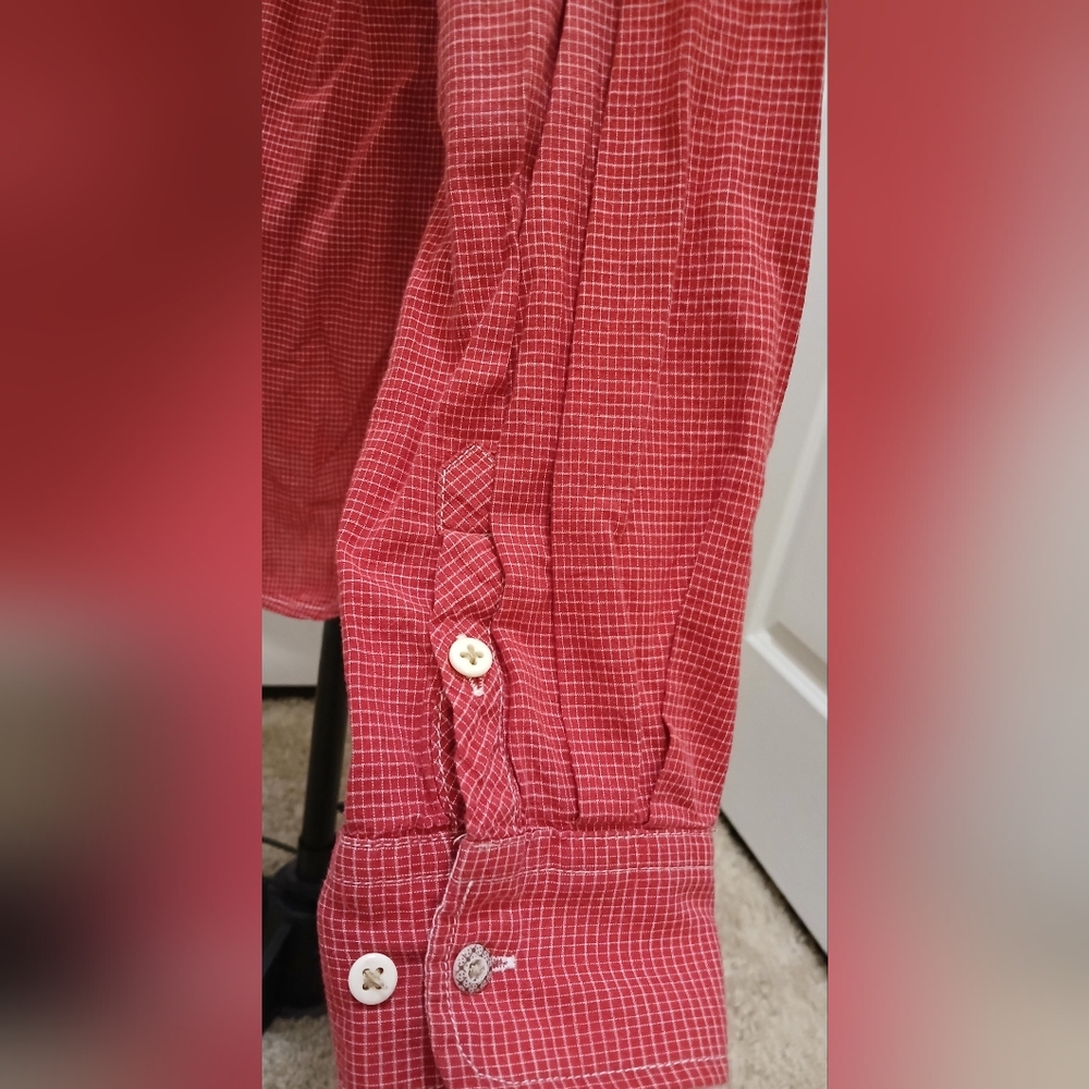 Men's Scotch & Soda Red Button Down Shirt - Picture 8 of 15